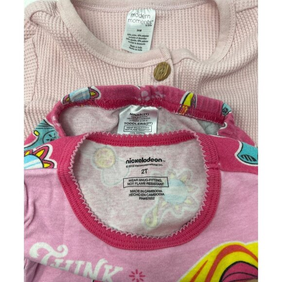 Baby Clothes - Pink Romper and Prink Print Nickelodeon Pajamas -  Size 2T‎ - Picture 6 of 6